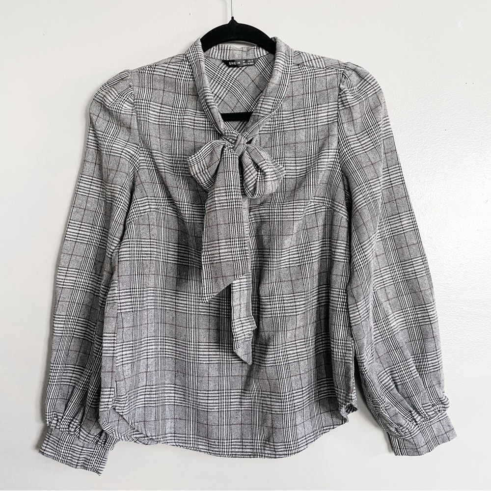 Christmas Blouse Plaid Blouse Women’s Medium